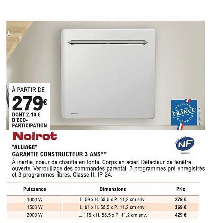 Nirot "Alliage" à partir de 279€