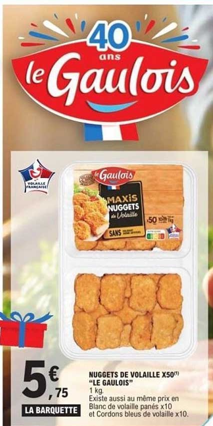 NUGGETS DE VOLAILLE X50(*) “LE GAULOIS”