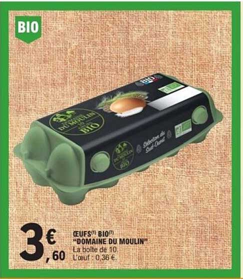ŒUFS BIO 'DOMAINE DU MOULIN'