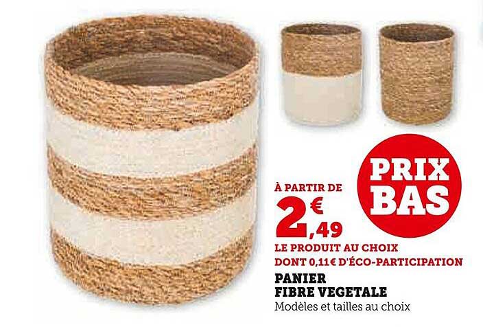 PANIER FIBRE VEGETALE