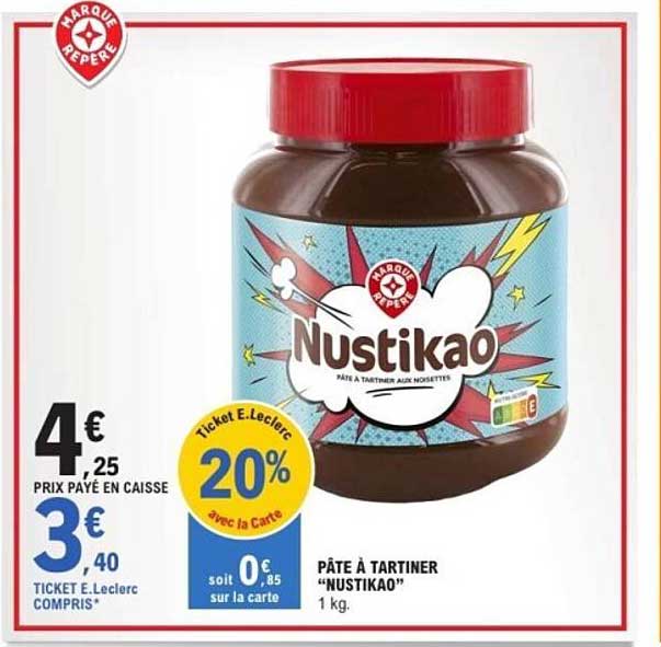 PÂTE À TARTINER "NUSTIKAO" 1 kg