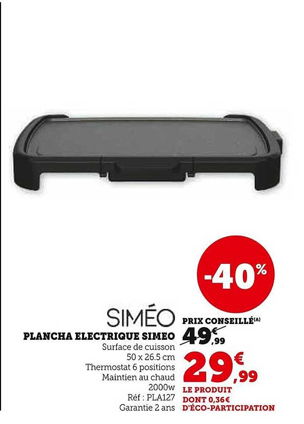 PLANCHA ELECTRIQUE SIMÉO