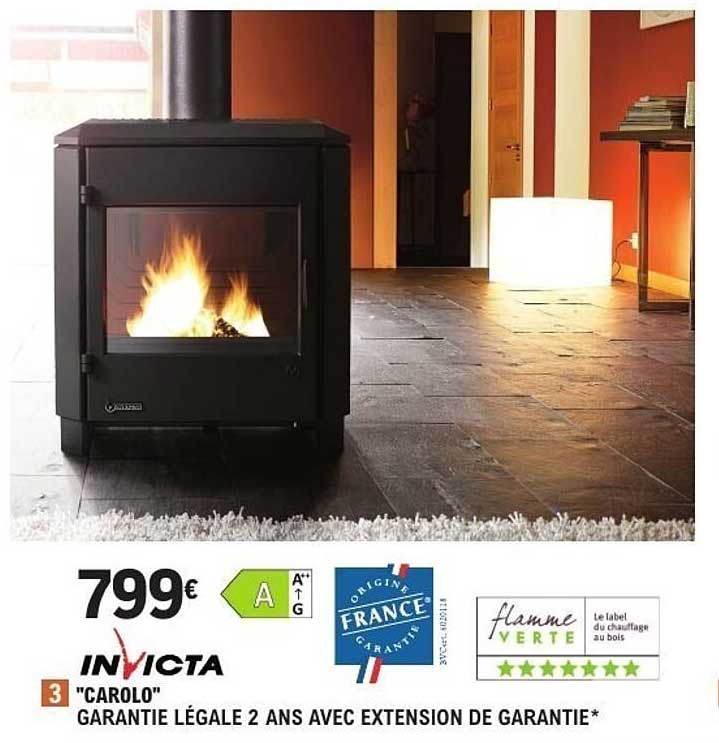 Poêle à bois INVICTA "CAROLO"