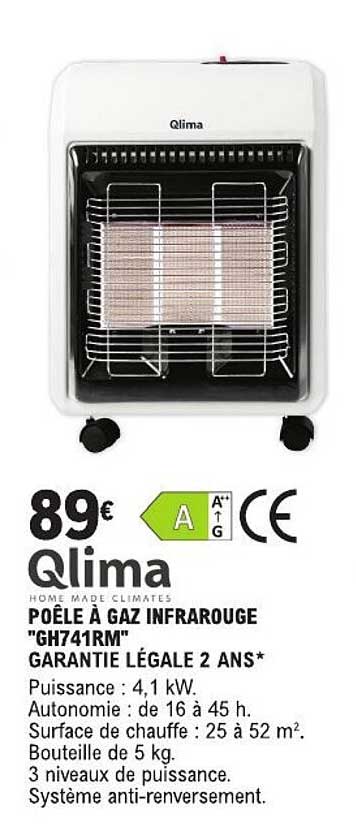 Poêle à gaz infrarouge "GH741RM"