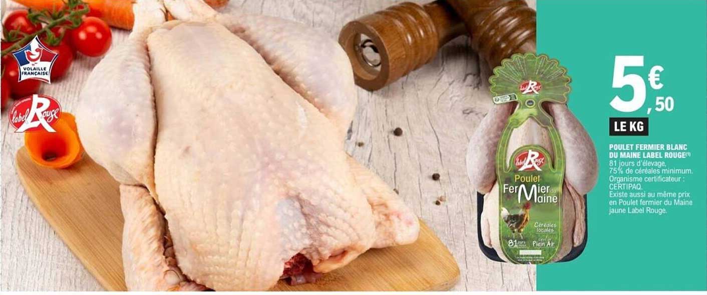 POULET FERMIER BLANC DU MAINE LABEL ROUGE