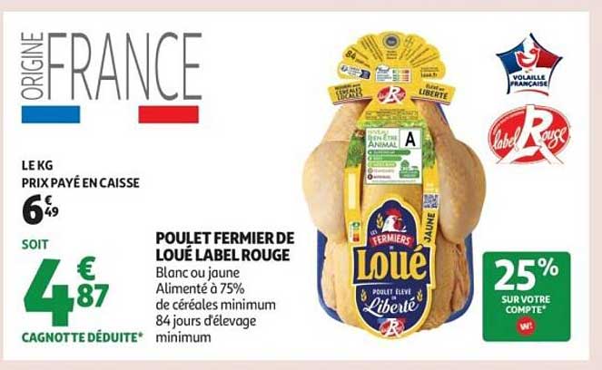 POULET FERMIER DE LOUE LABEL ROUGE