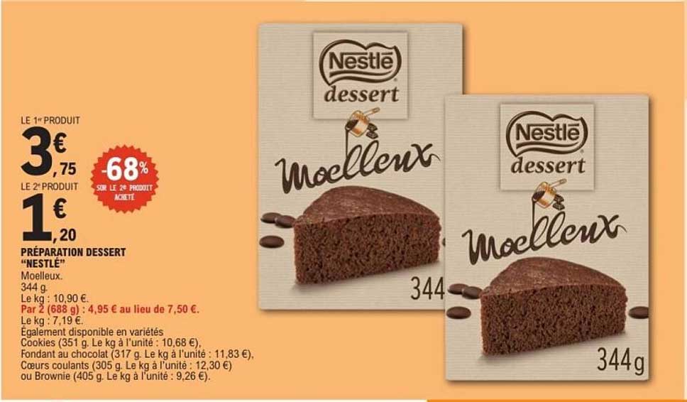 PRÉPARATION DESSERT “NESTLÉ”