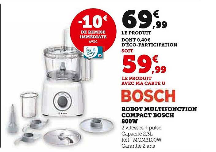 ROBOT MULTIFONCTION COMPACT BOSCH 800W