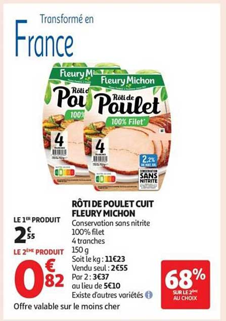 Rôti de Poulet Cuit Fleury Michon