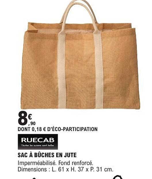SAC À BÛCHES EN JUTE