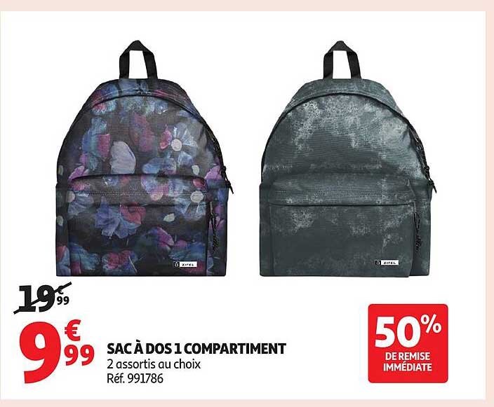 SAC À DOS 1 COMPARTIMENT
