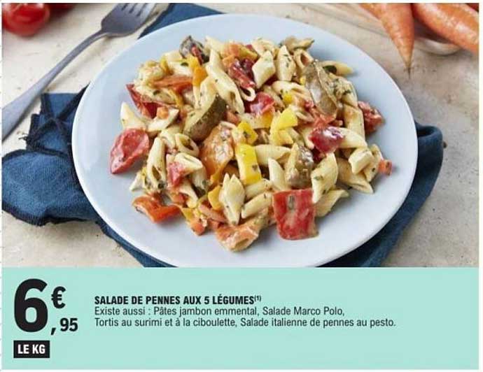 SALADE DE PENNES AUX 5 LÉGUMES