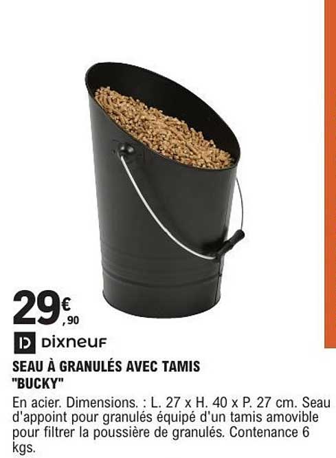 SEAU À GRANULÉS AVEC TAMIS "BUCKY"