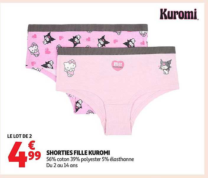 SHORTIES FILLE KUROMI