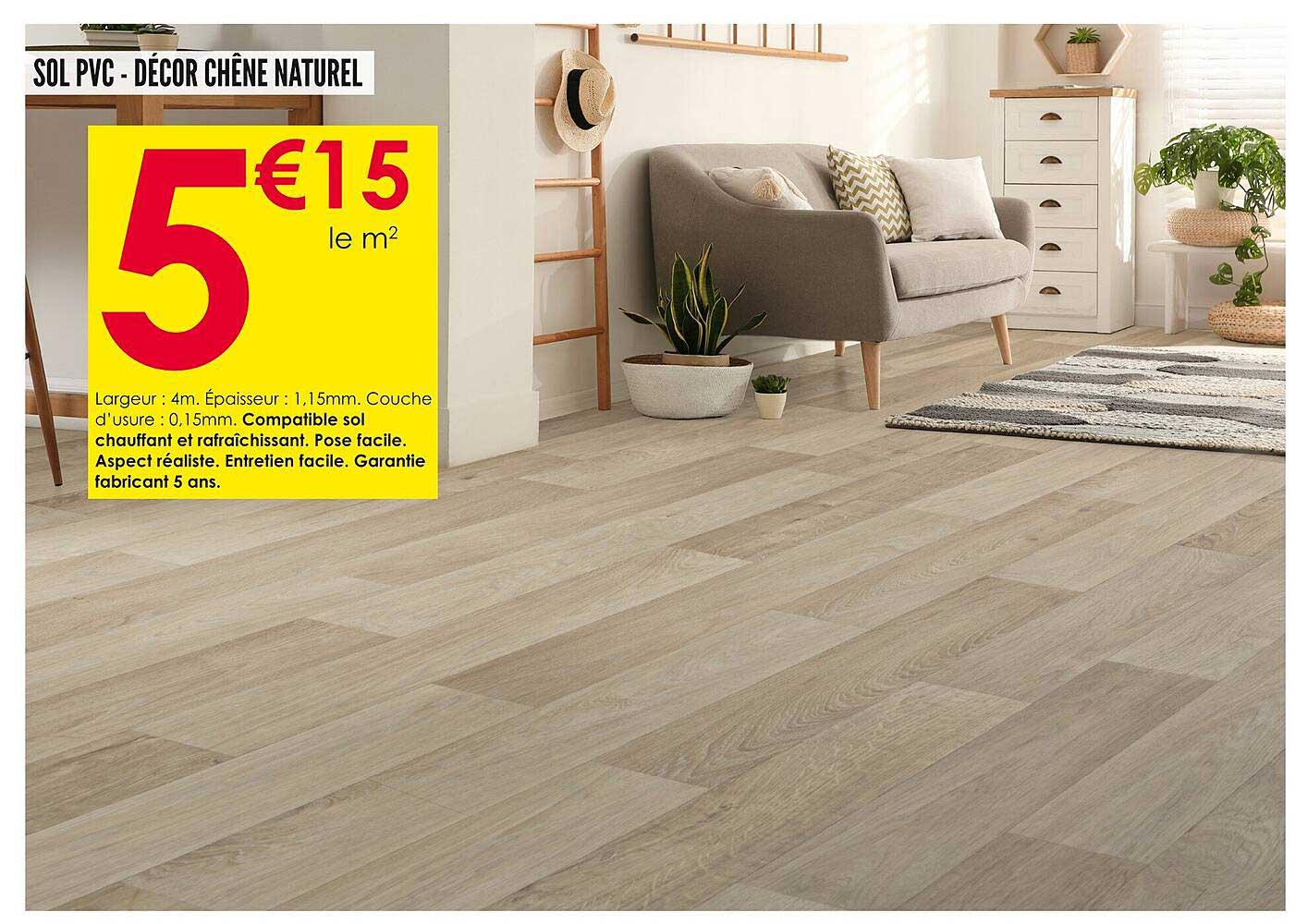 SOL PVC - DÉCOR CHÊNE NATUREL