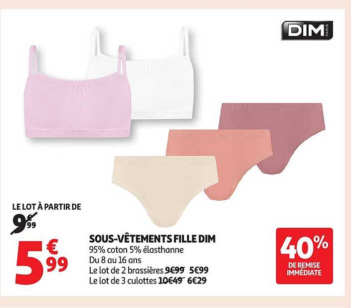 SOUS-VÊTEMENTS FILLE DIM
