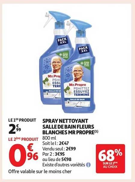 SPRY NETTOYANT SALLE DE BAIN FLEURS BLANCHES MR PROPRE