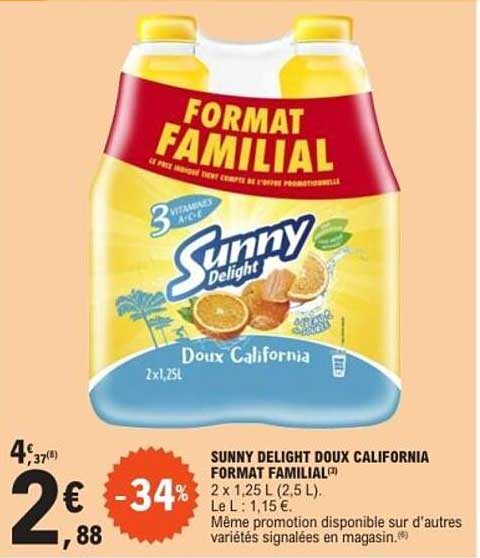 SUNNY DELIGHT DOUX CALIFORNIA FORMAT FAMILIAL