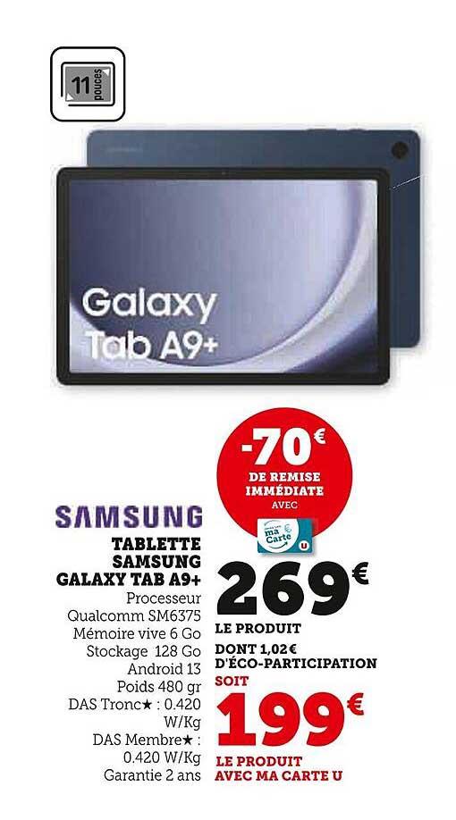 TABLETTE SAMSUNG GALAXY TAB A9+