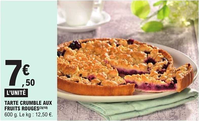 TARTE CRUMBLE AUX FRUITS ROUGES