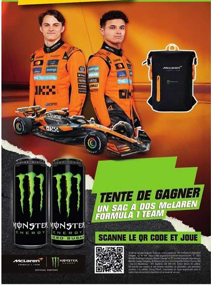 TENTE DE GAGNER UN SAC À DOS McLAREN FORMULA 1 TEAM