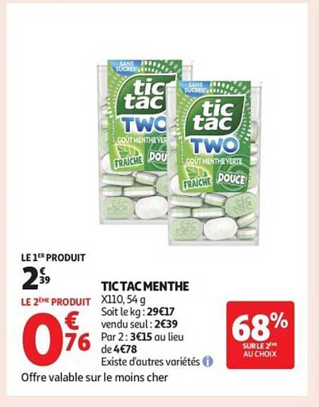 TIC TAC MENTHE