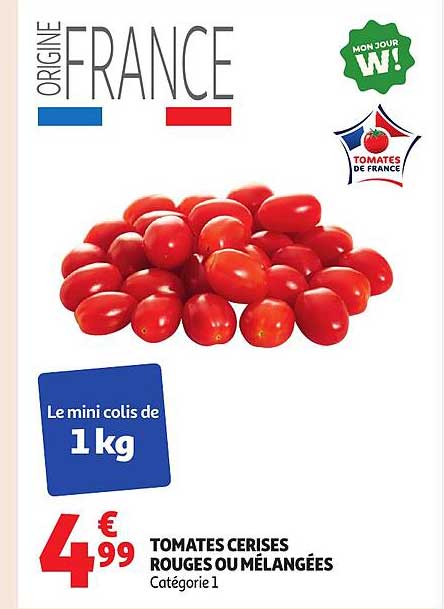 TOMATES CERISES ROUGES OU MÉLANGÉES