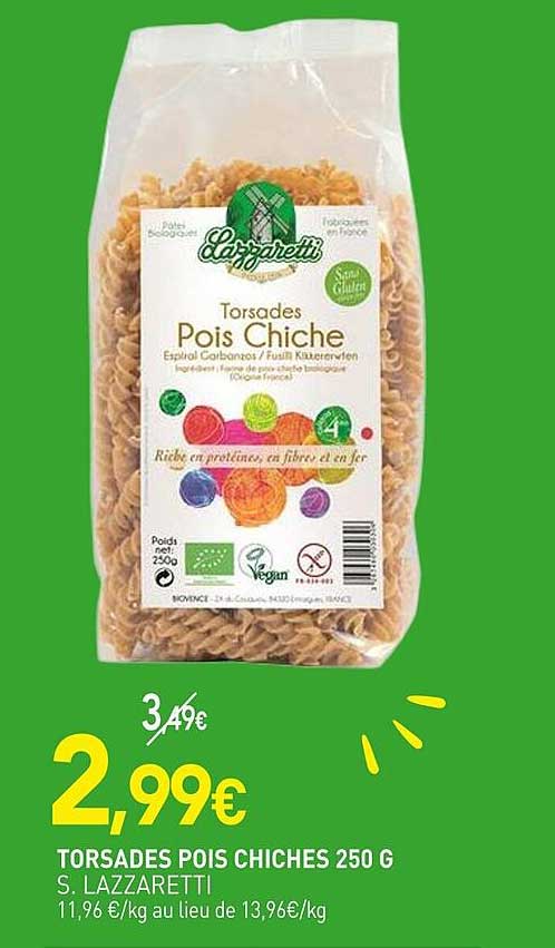 TORSADES POIS CHICHES 250 G