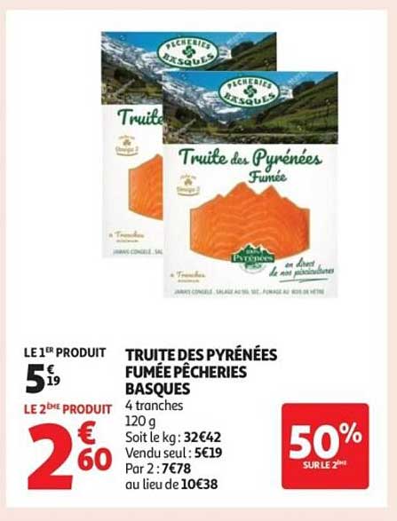 TRUITE DES PYRÉNÉES FUMÉE PÊCHERIES BASQUES