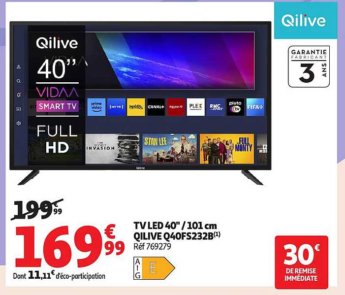 TV LED 40" / 101 cm QILIVE Q40FS232B