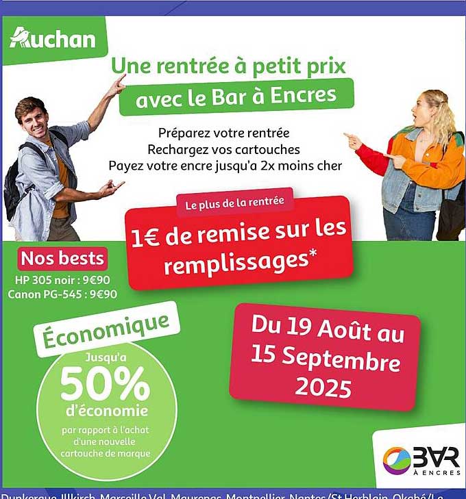 Une rentrée à petit prix avec le Bar à Encres