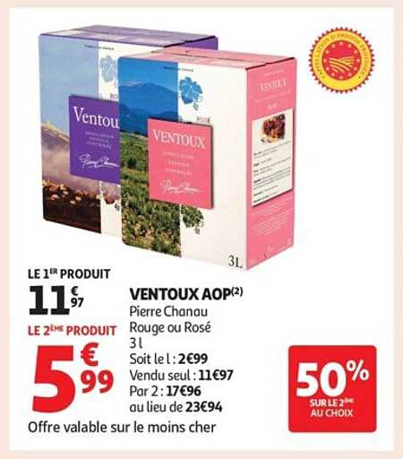 VENTOUX AOP Pierre Chanau Rouge ou Rosé