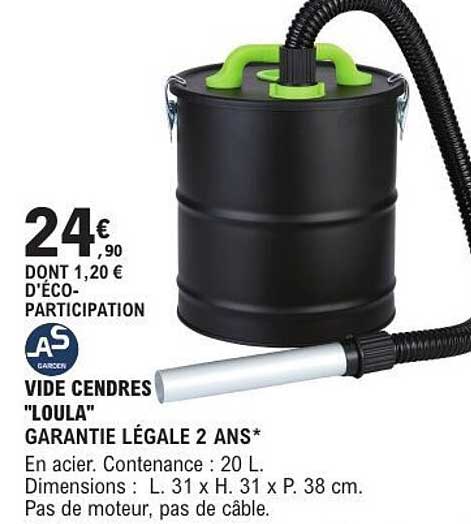 VIDE CENDRES "LOULA"