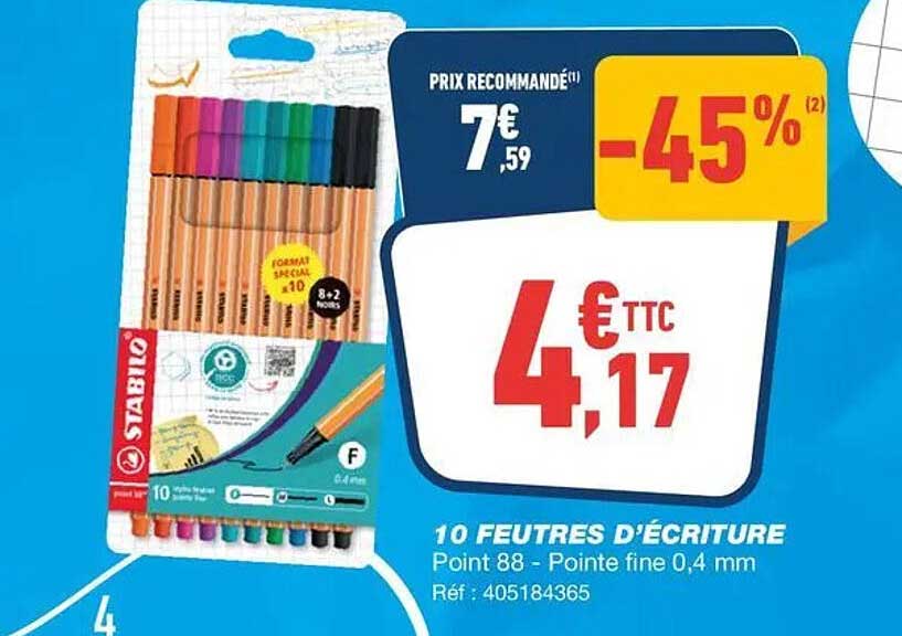 10 FEUTRES D'ÉCRITURE