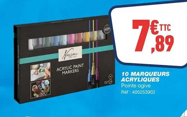 10 MARQUEURS ACRYLIQUES