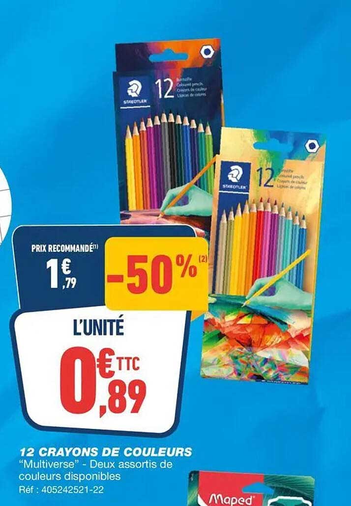 12 crayons de couleurs “Multiverse” - Deux assortis de couleurs disponibles