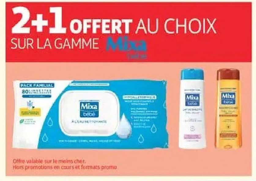 2+1 OFFERT AU CHOIX SUR LA GAMME Mixa