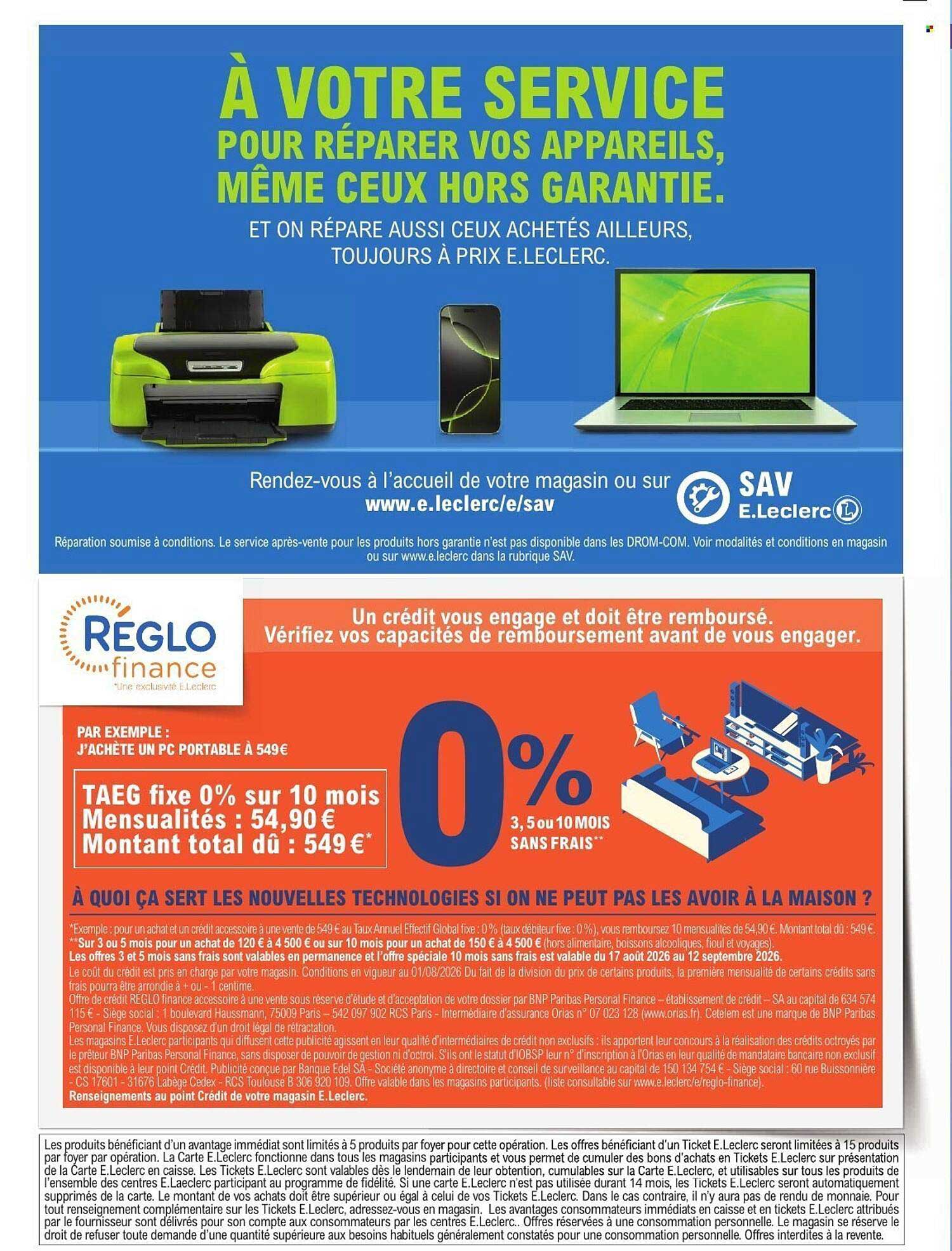À VOTRE SERVICE POUR RÉPARER VOS APPAREILS, MÊME CEUX HORS GARANTIE.