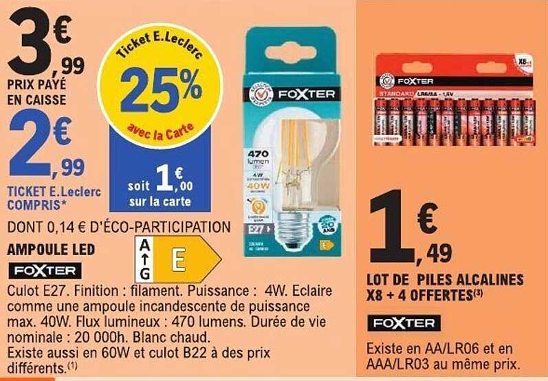 AMPOLUE LED FOXTER