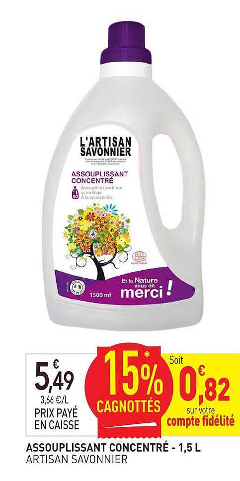 ASSOUPLISSANT CONCENTRÉ - 1,5 L ARTISAN SAVONNIER