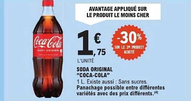 AVANTAGE APPLIQUÉ SUR LE PRODUIT LE MOINS CHER