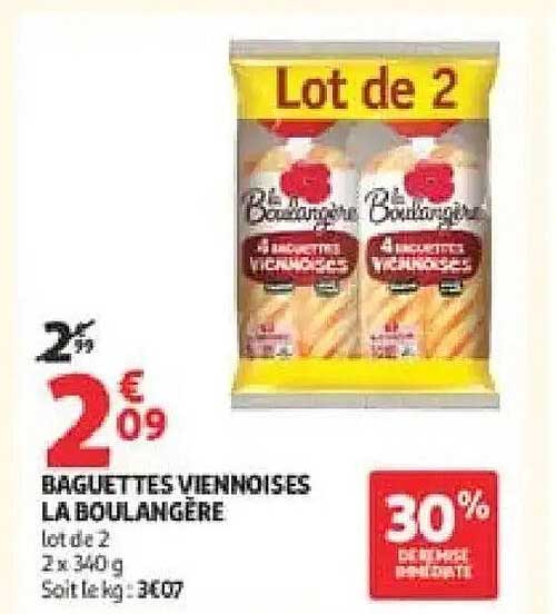 BAGUETTES VIENNOISES LA BOULANGÈRE