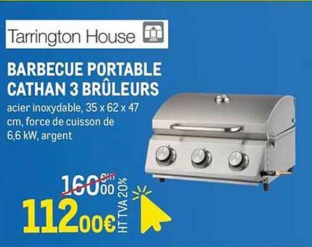 BARBECUE PORTABLE CATHAN 3 BRÛLEURS