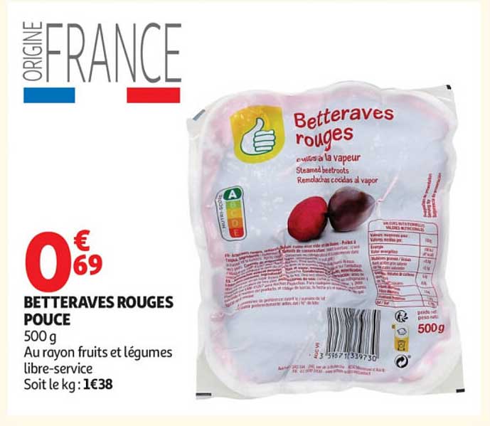 BETTERAVES ROUGES POUCE