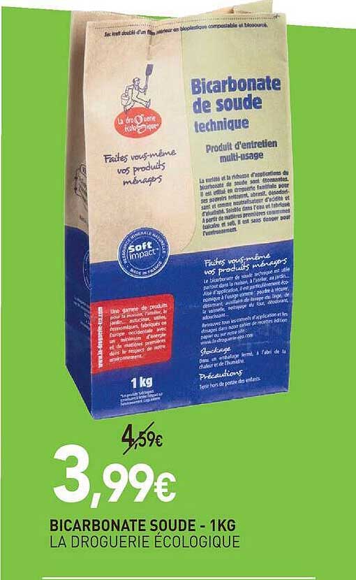 BICARBONATE SOUDE - 1KG LA DROGUERIE ÉCOLOGIQUE