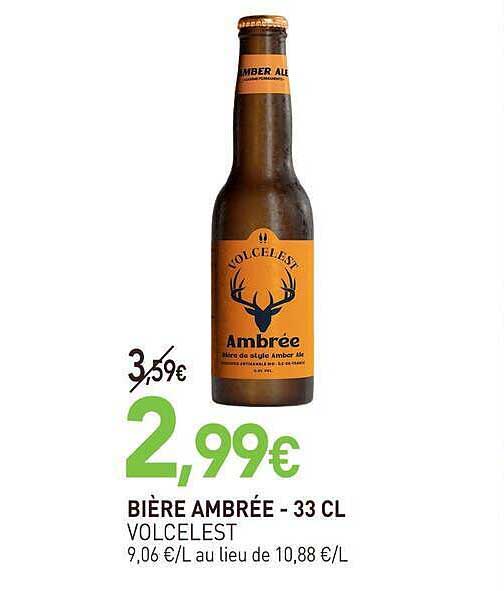 BIÈRE AMBRÉE - 33 CL VOLCELEST