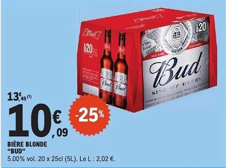 BIÈRE BLONDE “BUD”