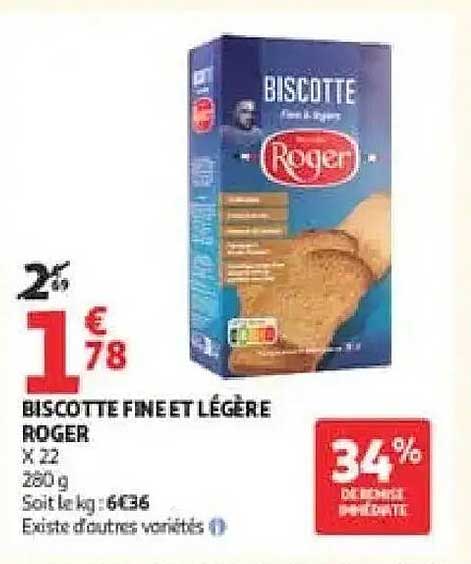 BISCOTTE FINE ET LÉGÈRE ROGER