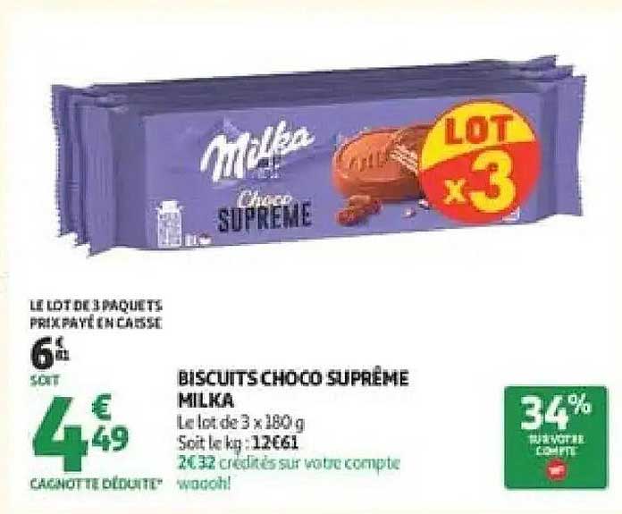 BISCUITS CHOCO SUPREME MILKA