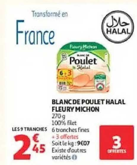 BLANC DE POULET HALAL FLEURY MICHON